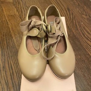Bloch Childrens Annie Tyette Tap Shoes tan size 10.5